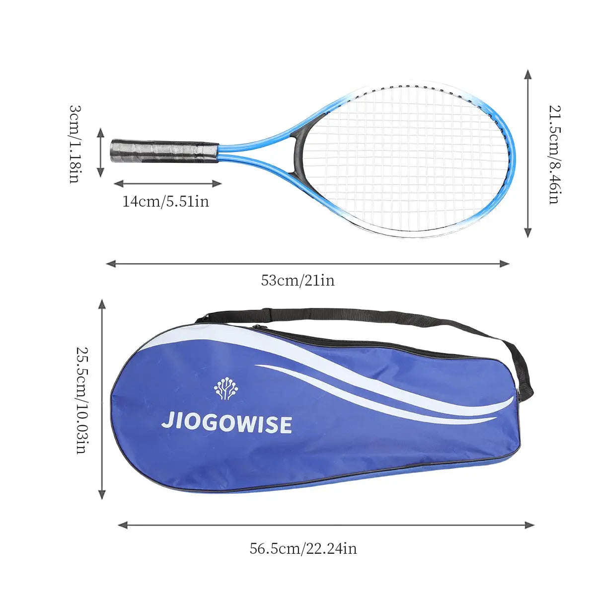 2pcs Tennis Rackets Included Tennis Bag & Ball Exercise Beginner