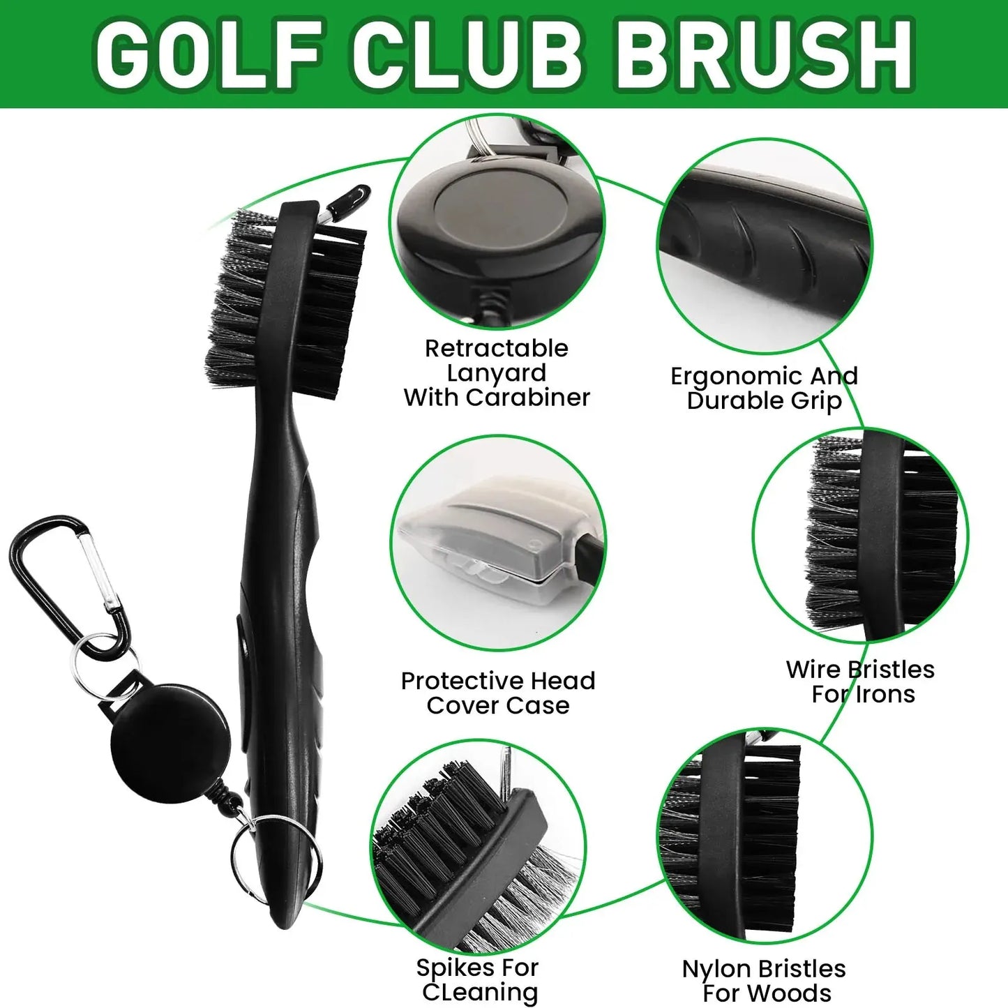 Golf Club Brush and Towel Cleaner Kit