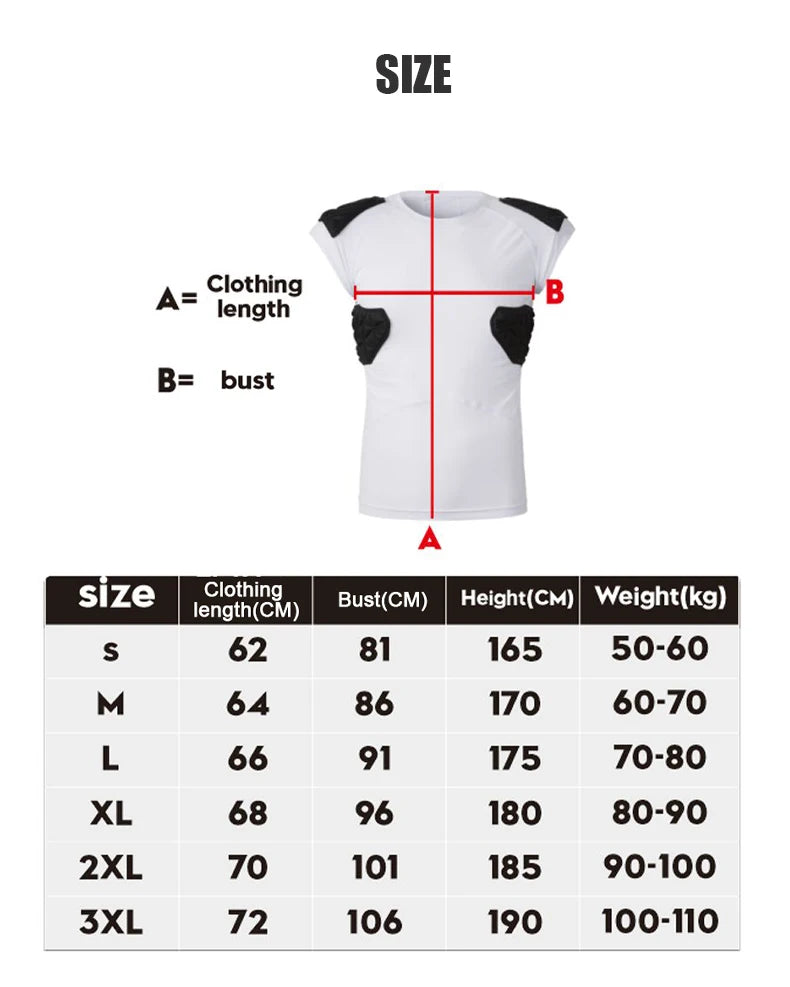 Anti-Collision Vest Safety Protective Gear American Football