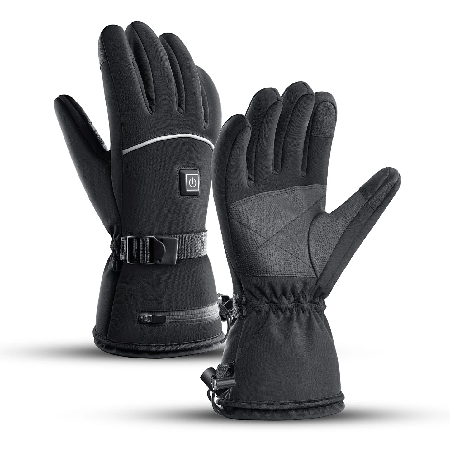 Electric Heated Gloves Motorcycle Heated Gloves Warm Waterproof Rechargeable