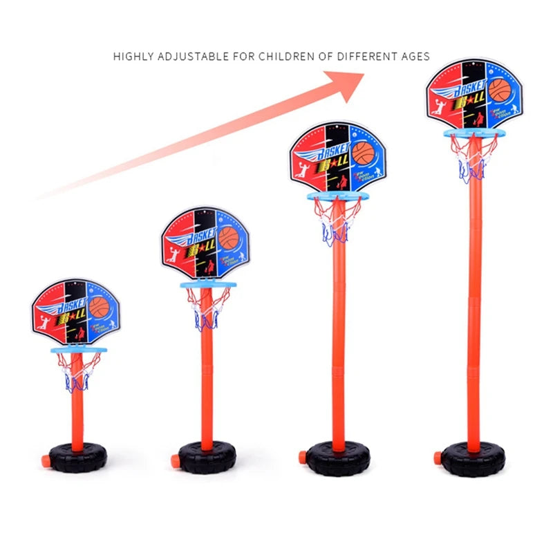 Children Basketball Playing Set Outdoor Adjustable Stand Mini Indoor