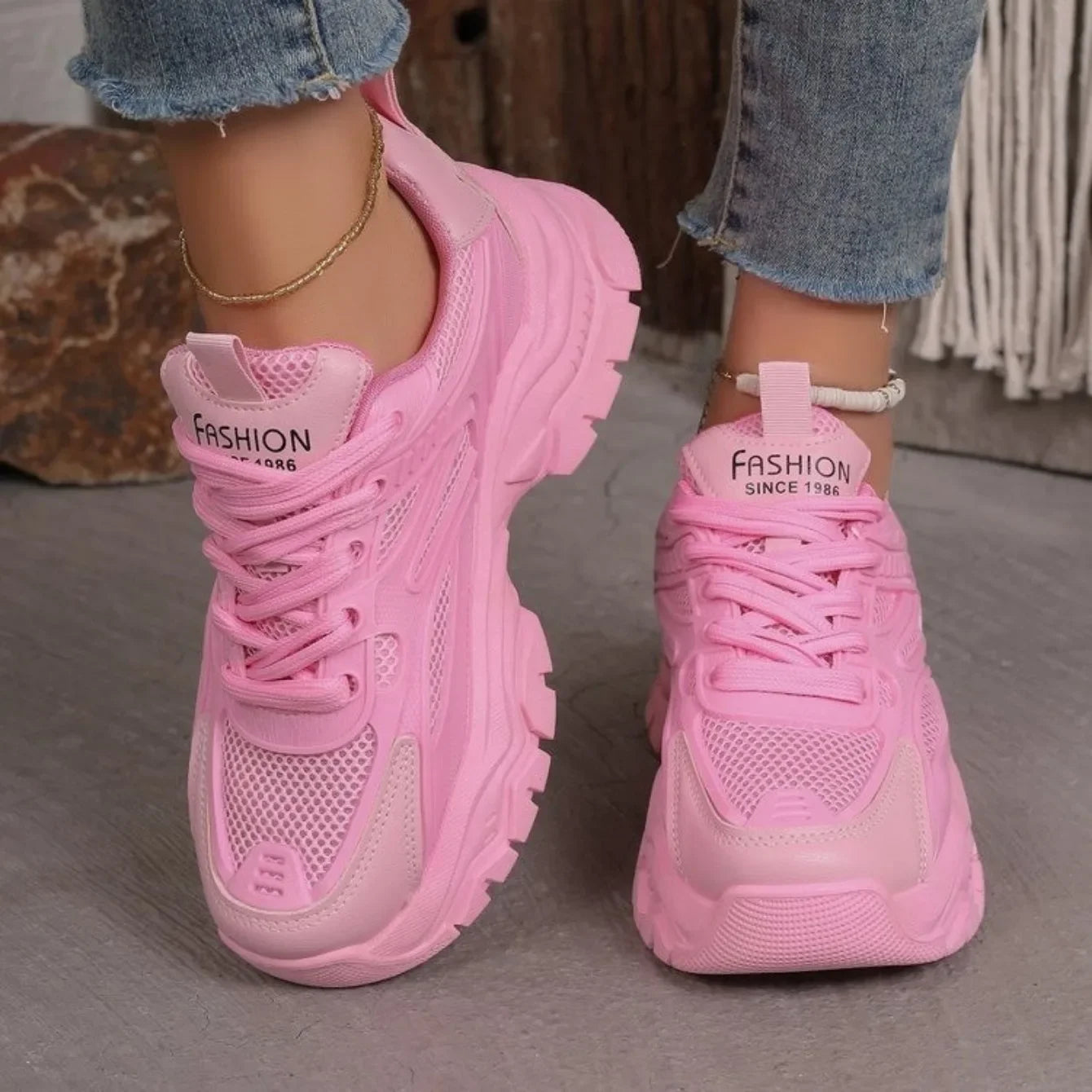 Women Sneakers 2024 New Fashion Chunky Sneakers Women Outdoor Tennis Platform Sports Shoes for Women Lightweight Designer Shoes