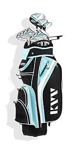 KVV Men’s Complete Golf Clubs Includes Driver, Fairway, Hybrid, 5#-P# Irons, Putter, Stand Bag, Head Covers, Right H