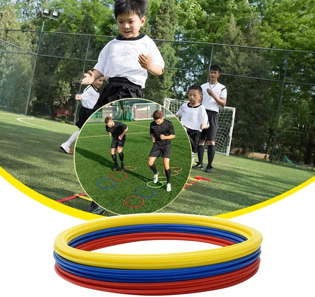 5pcs Durable Agility Training Rings Portable Football Soccer Speed Agility Training Rings