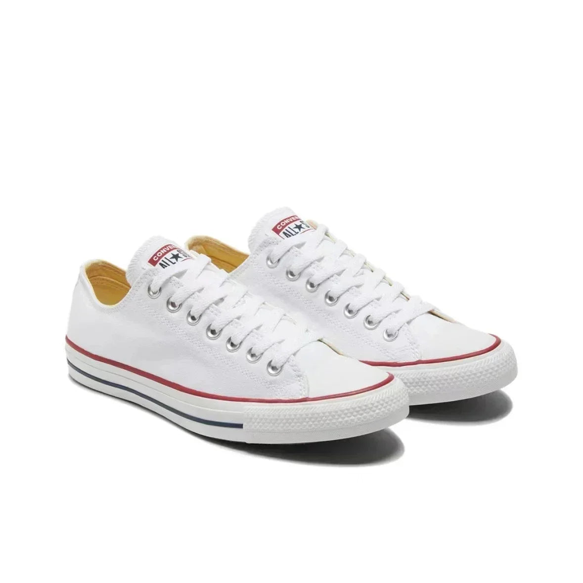 Converse Chuck Taylor All Star Men and Women Skateboarding Shoes Low-top Outdoor Lightweight Vintage Sneaker White