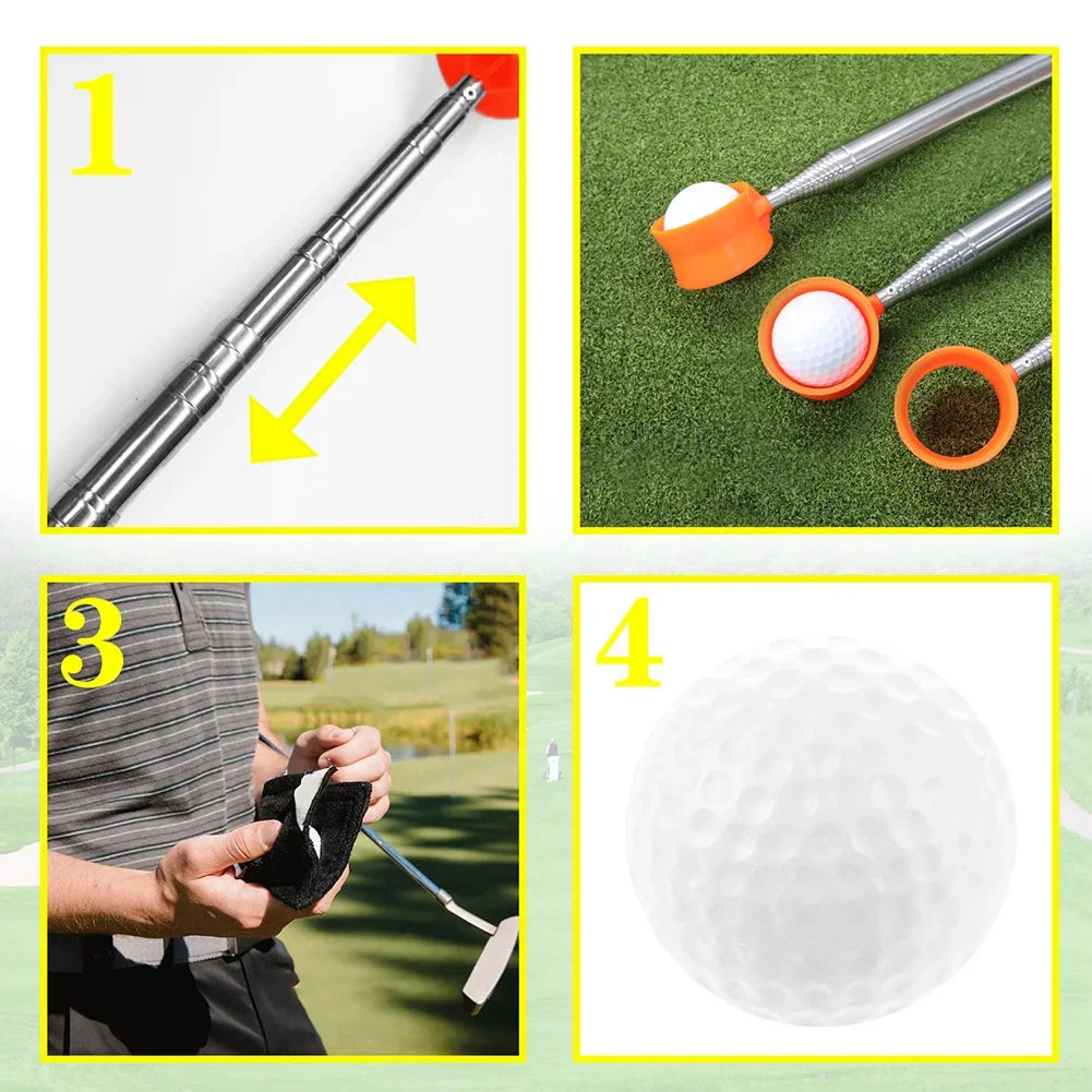 12ft/9ft Golf Ball Retriever Stainless Steel Telescopic Comfortable Handle