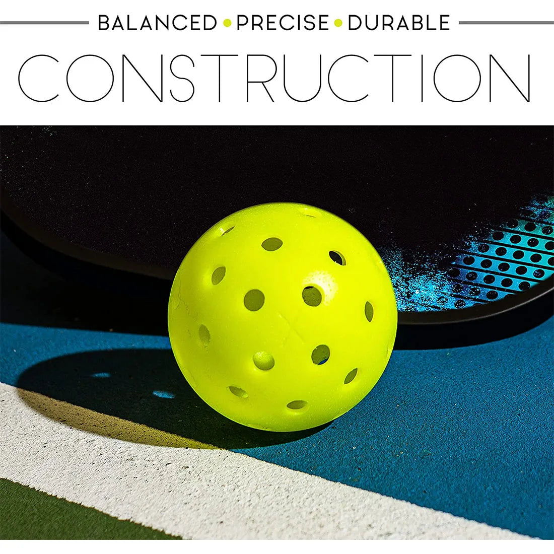 6 Pack Pickleball Balls for Outdoor Indoor Sports