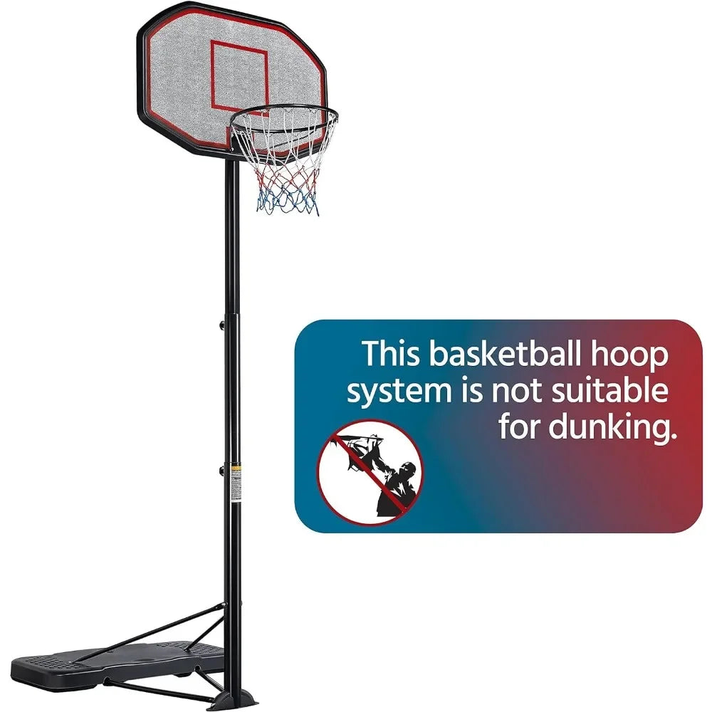 7-10ft Basketball Hoop System Portable Outdoor/Indoor Adjustable Height