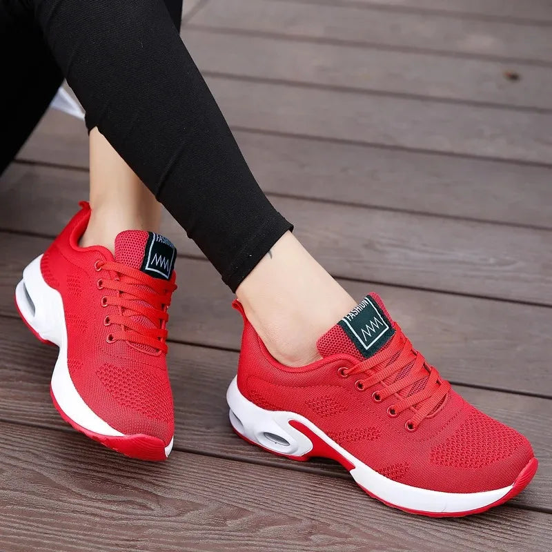 Summer Women Sneakers Outdoor Running Air Cushion Sport Shoes Increase Height Breathable Walk Shoes Dropshipping