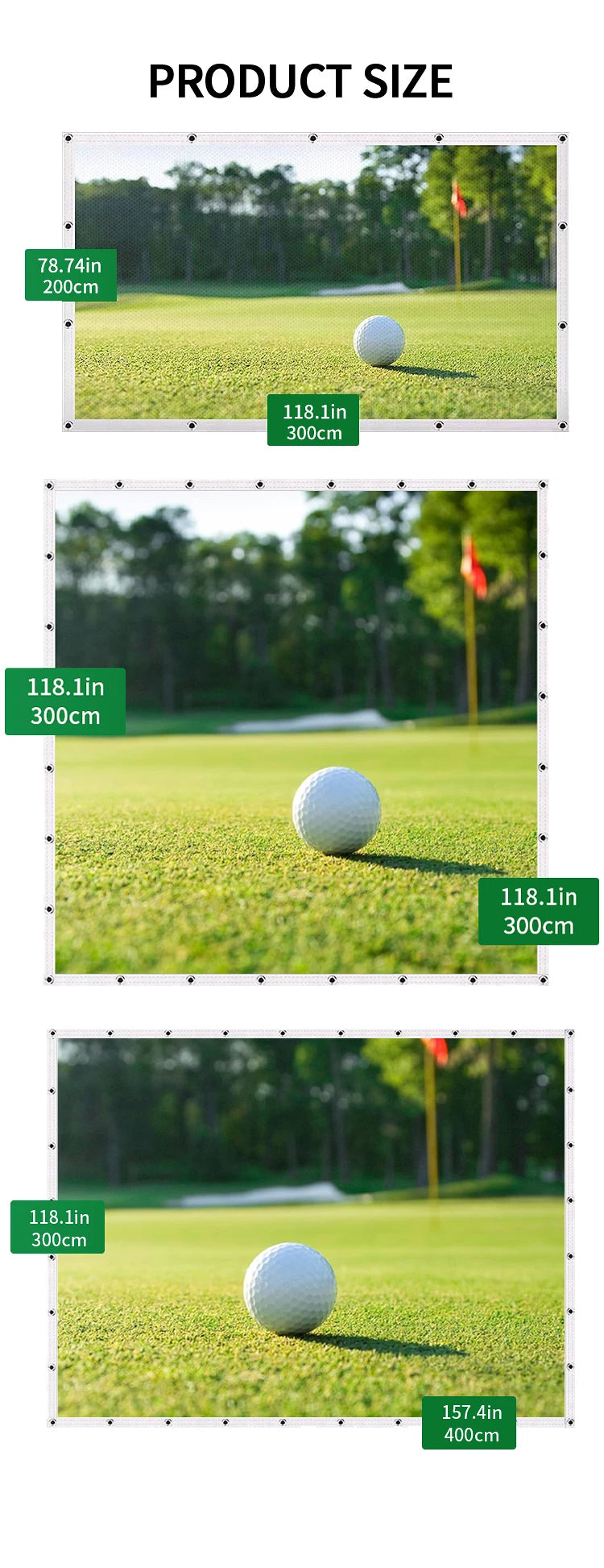 Caiton Golf Ball Simulator Impact Display Projection Screen