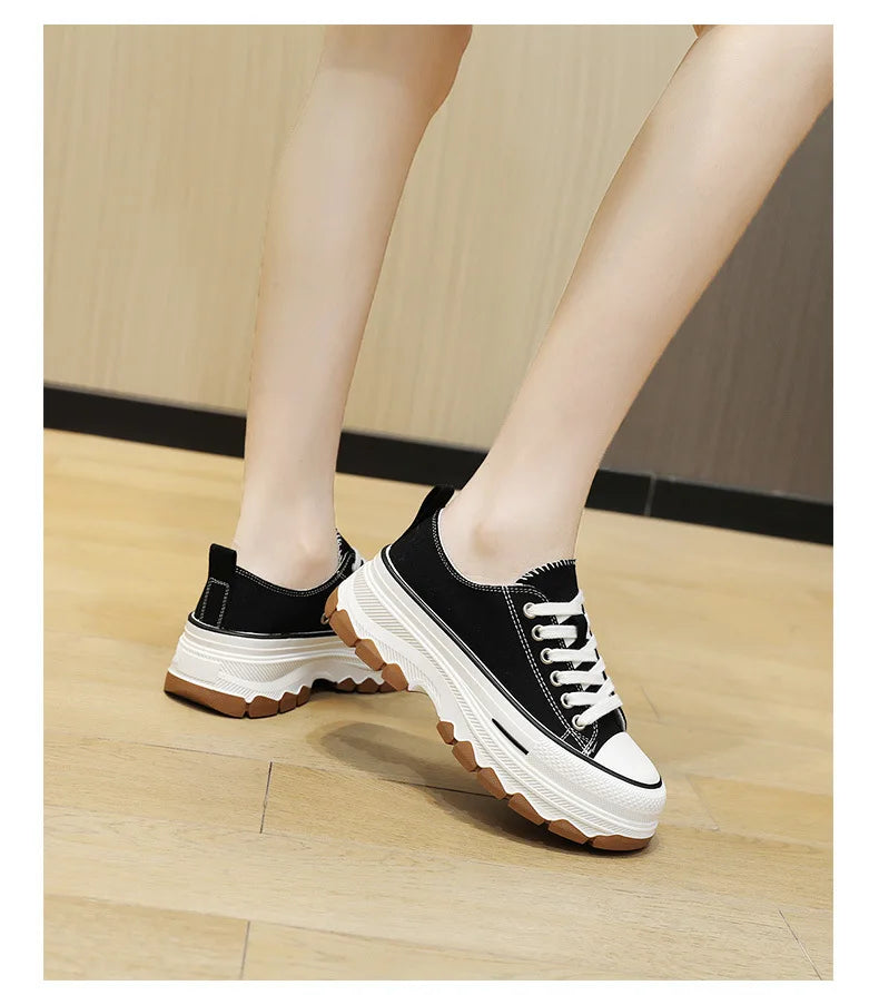 Canvas Women Casual Sports Running Thick Soles