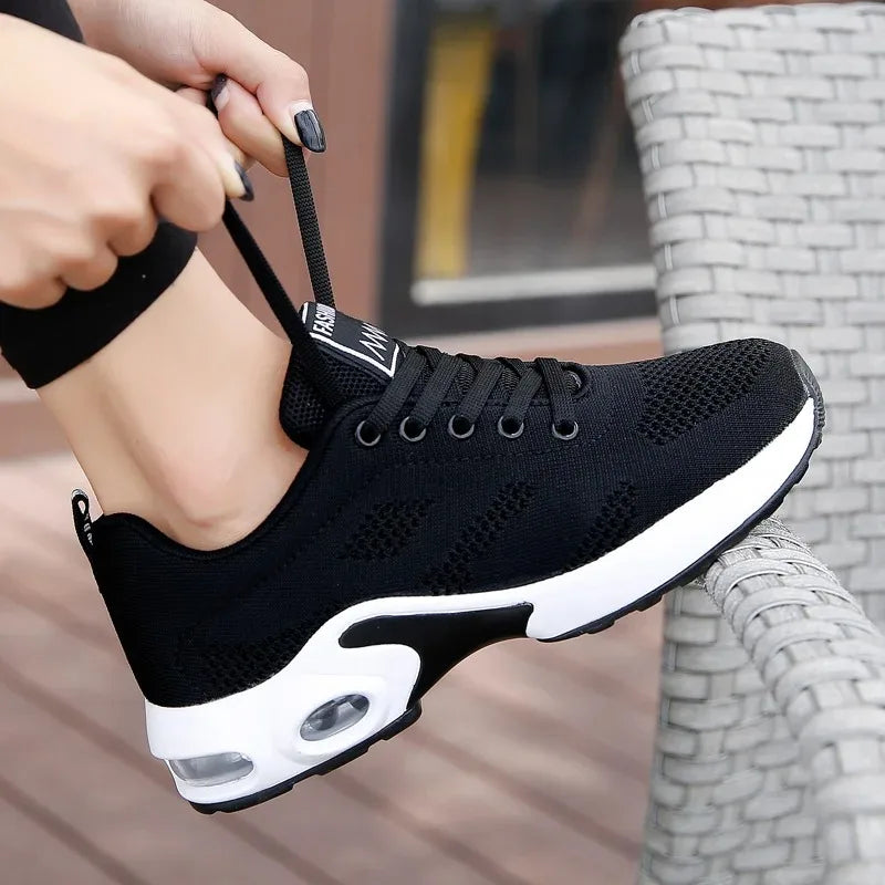 Summer Women Sneakers Outdoor Running Air Cushion Sport Shoes Increase Height Breathable Walk Shoes Dropshipping