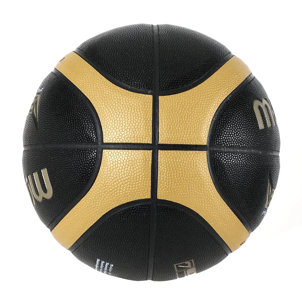 Molten-EZ-K Size 7 Basketball, Black, Gold, Outdoor, Indoor