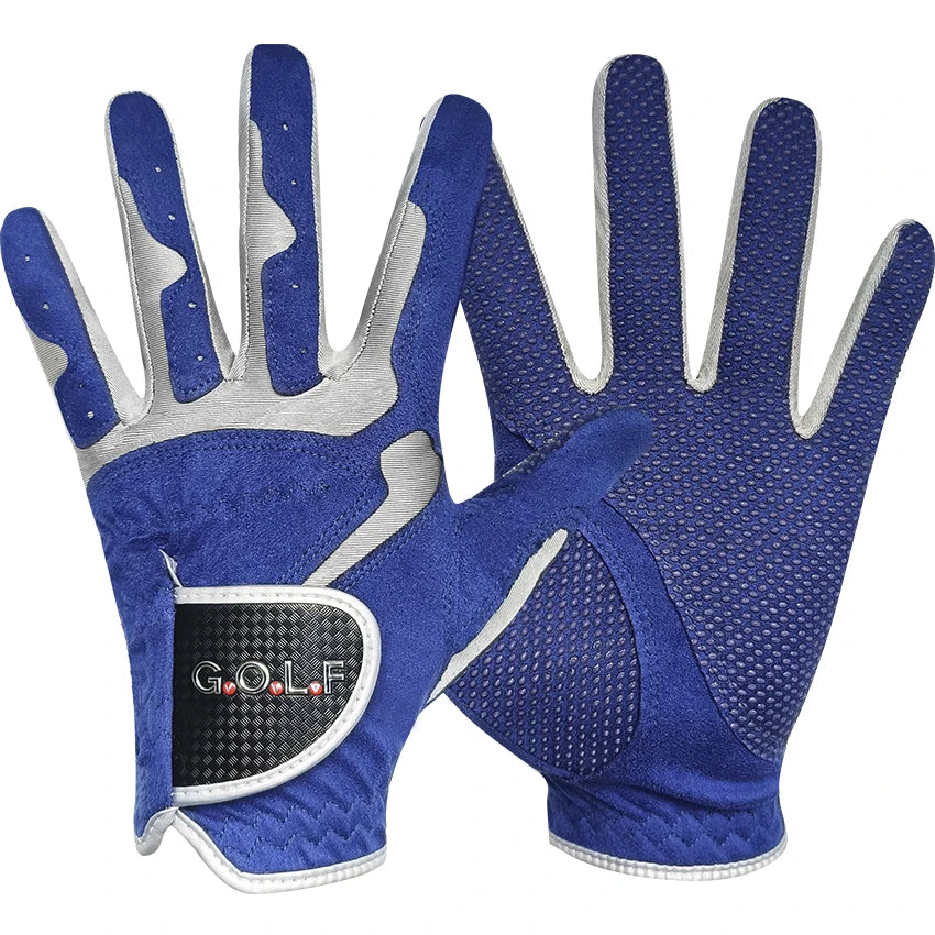 golf gloves for men women left right hand new Fabric blue white