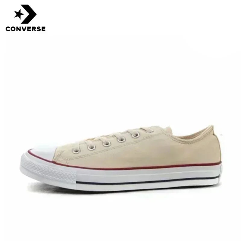 Converse Chuck Taylor All Star Men and Women Skateboarding Shoes Low-top Outdoor Lightweight Vintage Sneaker White