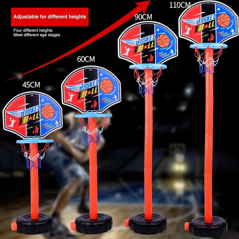 Children Basketball Playing Set Outdoor Adjustable Stand Mini Indoor