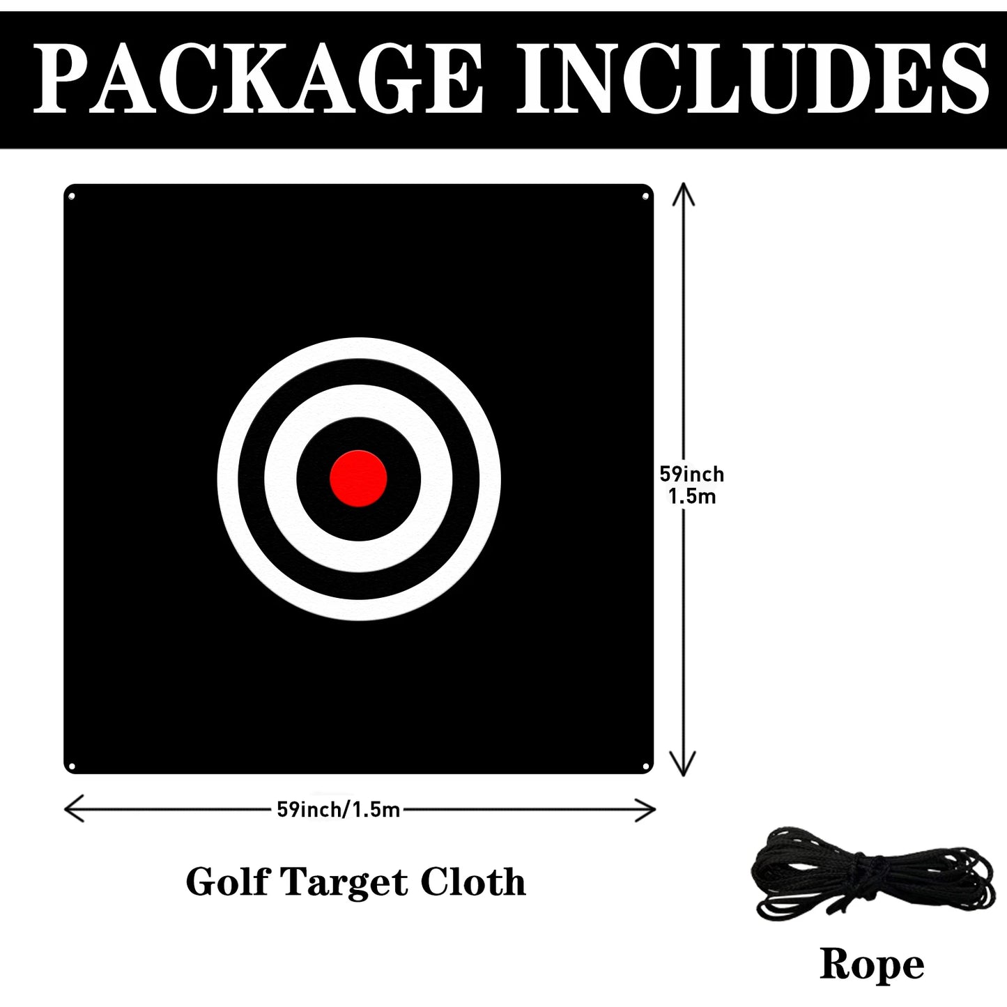 Golf Hitting Target Cloth 59"x59" for Practice Net