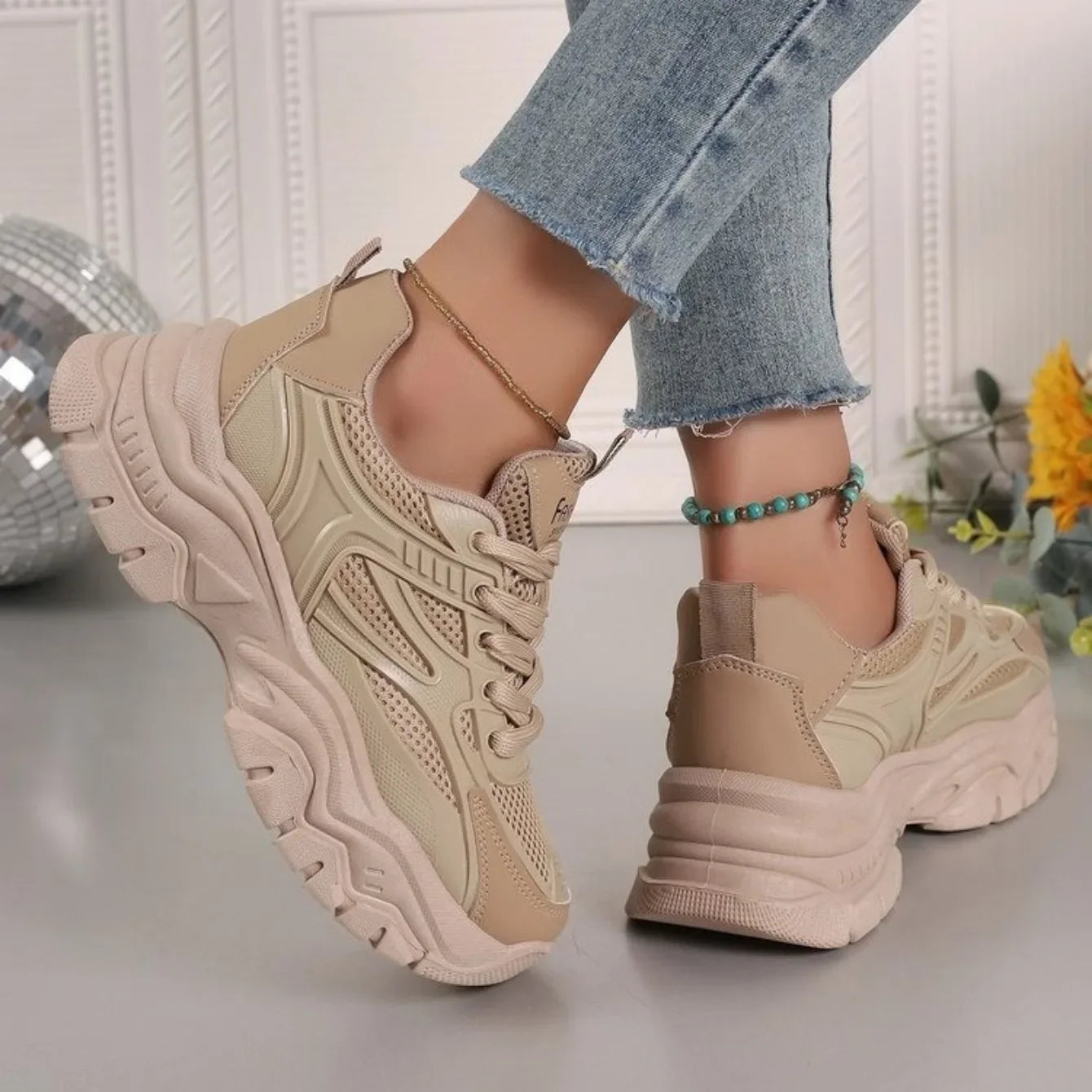 Women Sneakers 2024 New Fashion Chunky Sneakers Women Outdoor Tennis Platform Sports Shoes for Women Lightweight Designer Shoes