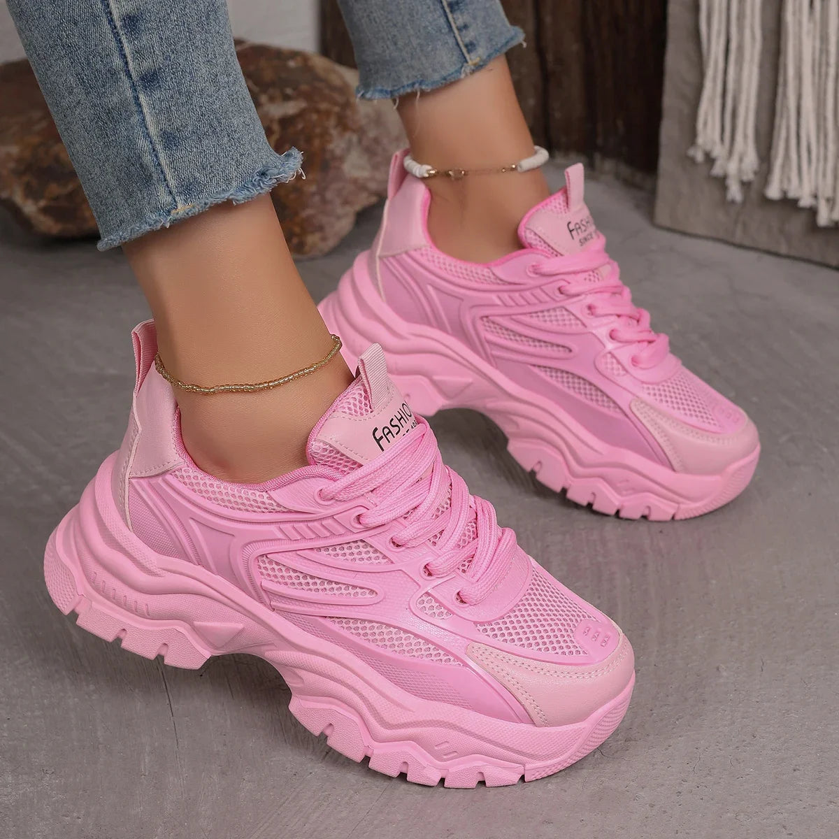 Women Sneakers 2024 New Fashion Chunky Sneakers Women Outdoor Tennis Platform Sports Shoes for Women Lightweight Designer Shoes