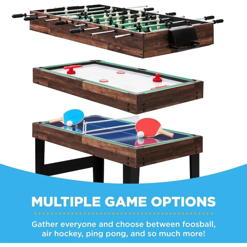 Best Choice Products 2x4ft 10-in-1 Combo Game Table Set for Home,