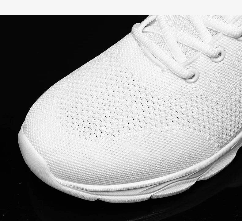 New Men's Shoes Breathable Casual Sneakers Summer White Running Shoes Lightweight Soft Sports Shoe for Male Large Size 35-45