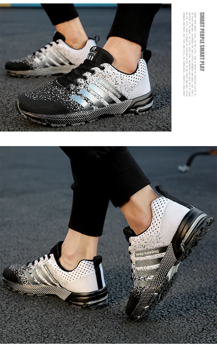 Men's and women's flats fashion casual sneakers couple walking