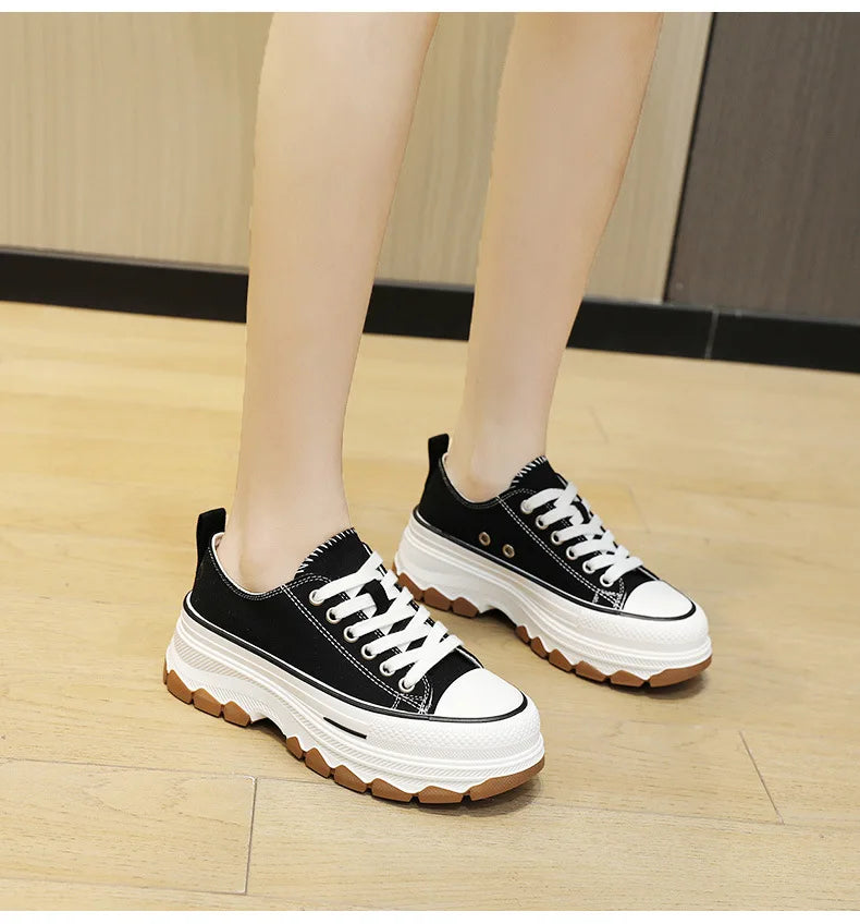 Canvas Women Casual Sports Running Thick Soles