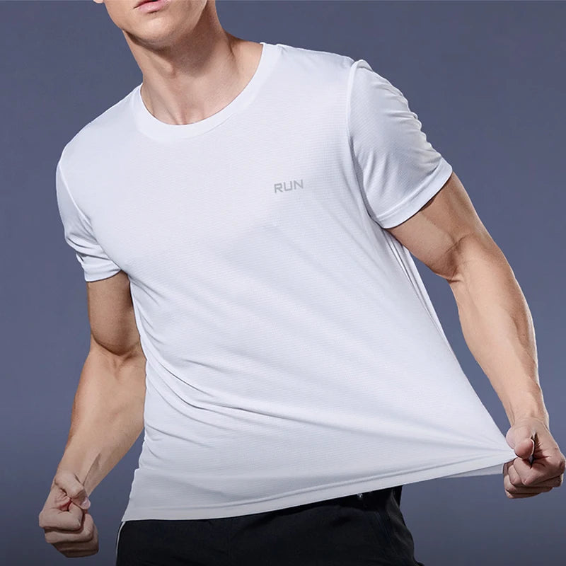 Sport Gym Shirt Men Quick Dry Running Short Sleeve Fitness t-Shirt