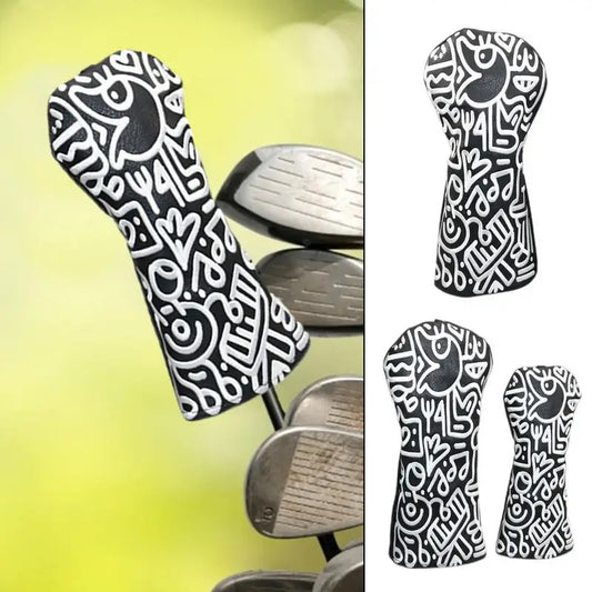 New Golf Wood Headcovers Covers For Driver Fairway Putter Clubs Heads PU Leather