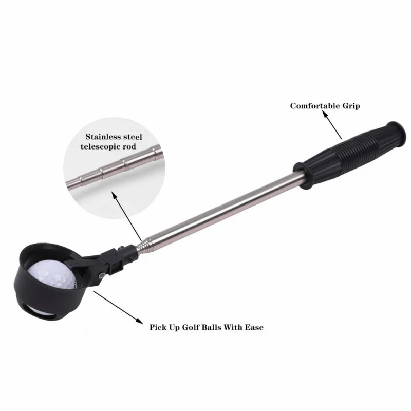 Golf Telescopic Golf Ball Retriever Automatic Locking Scoop