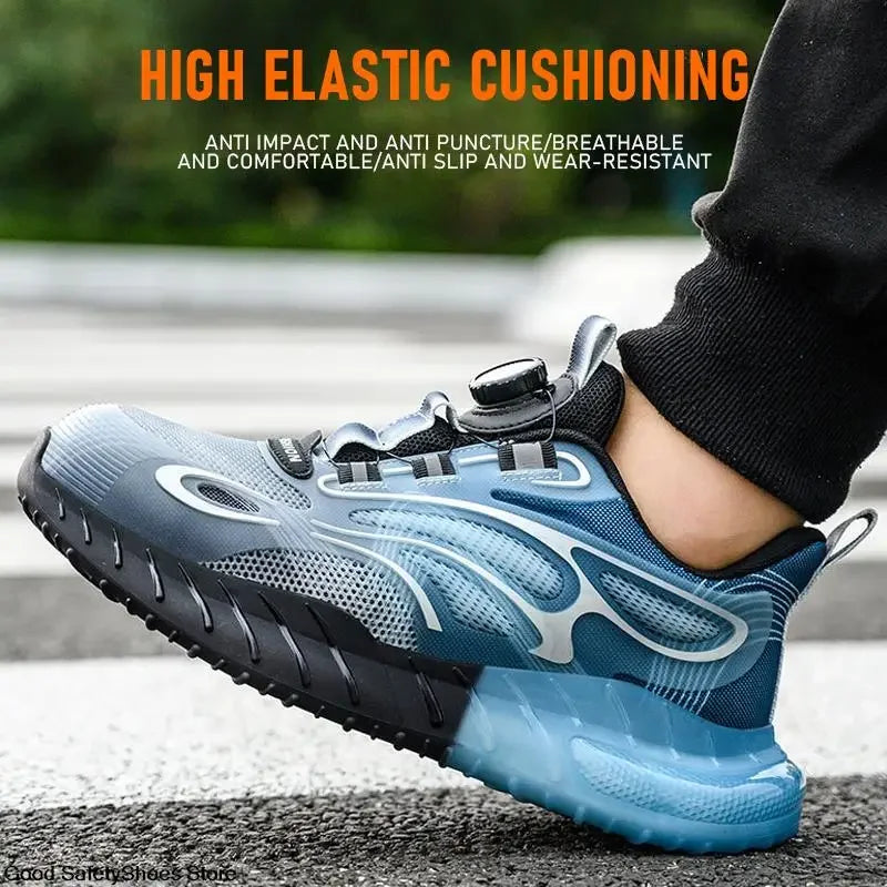 Men Sport Safety Shoes Cushion Sneakers Anti-Puncture