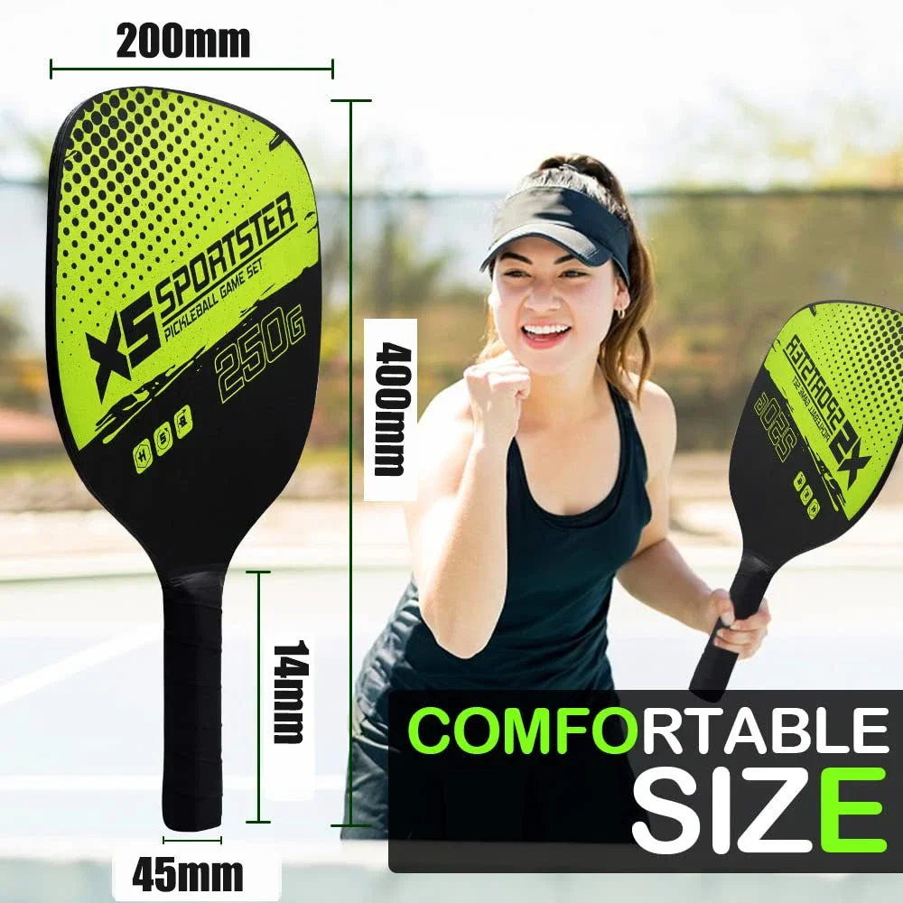 Pickleball Paddles Lightweight Pickleball Set Plus Balls