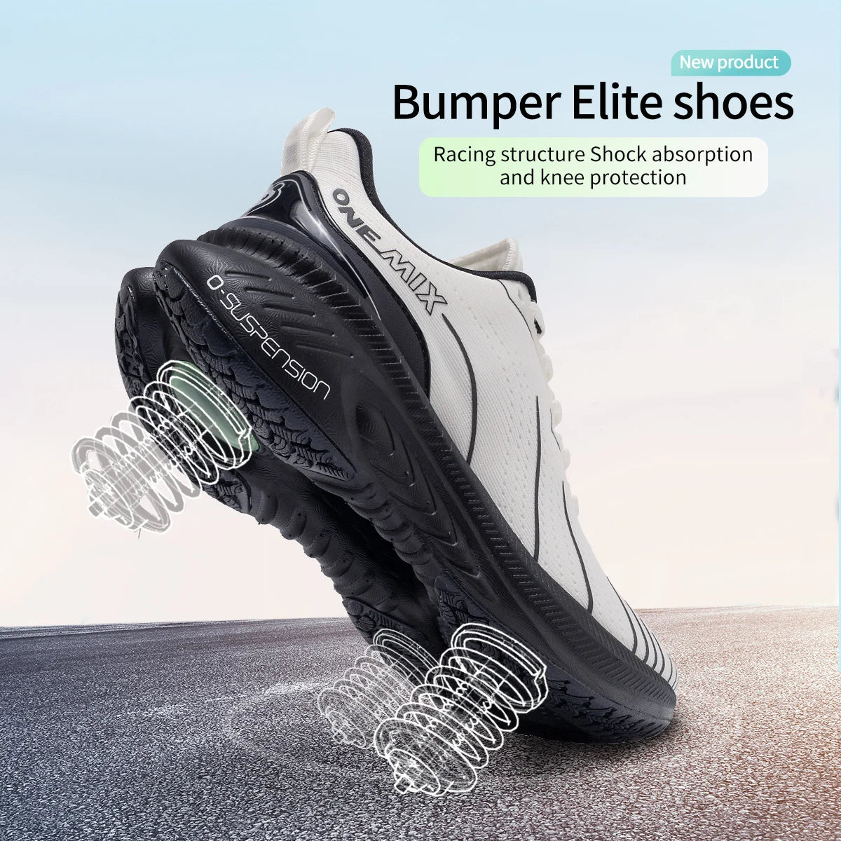 ONEMIX Cushioning Running Shoes Lace Up Women Non-slip