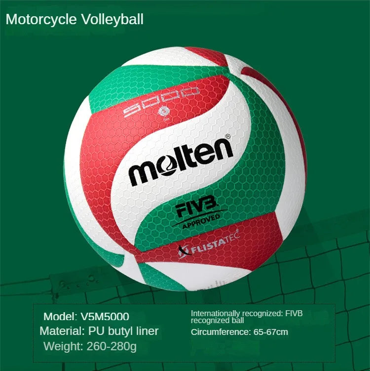 Molten V5M5000 Volleyball Professional Standard Size 5 PU Soft Beach Ball for Adult and Teenager Competition Training Outdoor