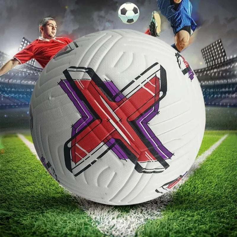 Soccer Ball Official Size 5 Durable Soft PU Leather Seamless