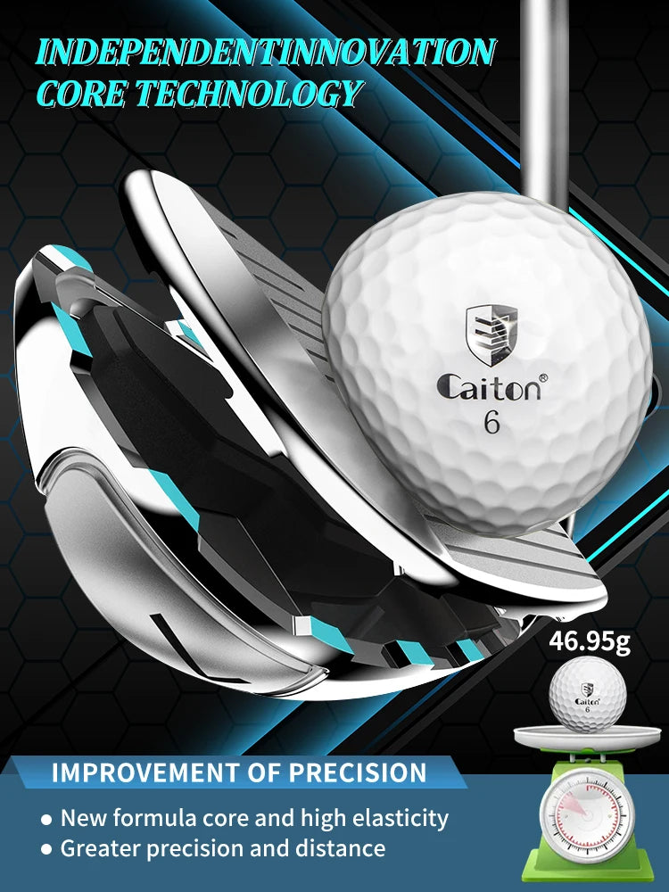 Caiton 100pcs 3-Layer Golf Balls - High Performance,