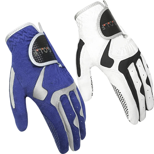 golf gloves for men women left right hand new Fabric blue white