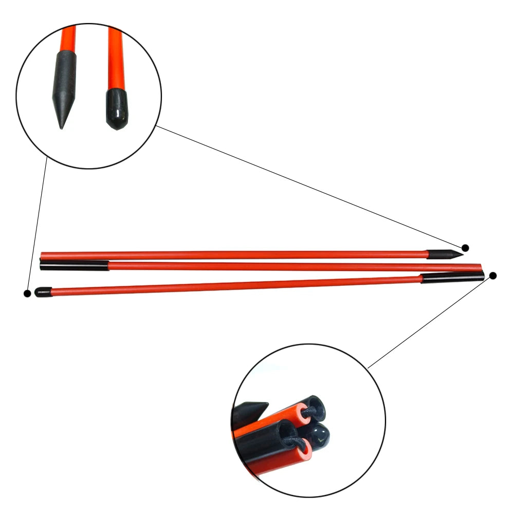 2 Pack Golf Alignment Sticks Collapsible Practice Rods Swing Trainer Tools