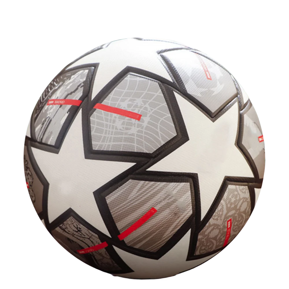 Soccer Ball Official Size 5 Durable Soft PU Leather Seamless