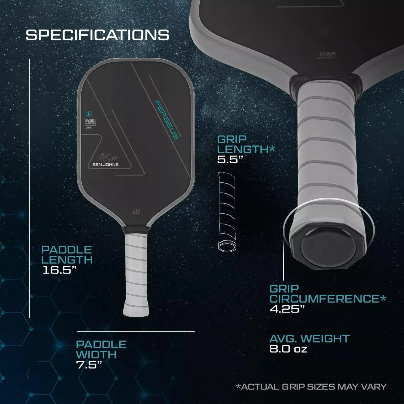 BEN JOHNS T700 Carbon Fiber Pickleball Paddle